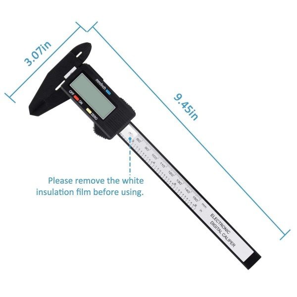 Digital Caliper, Adoric 0-6" Calipers Measuring Tool - Electronic Micrometer Caliper with Large LCD Screen, Auto-off Feature, Inch and Millimeter Conversion - Image 2
