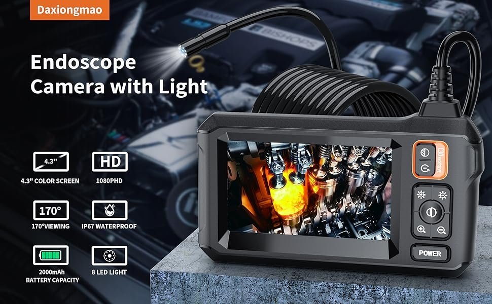 endoscope camera with light, inspection camera