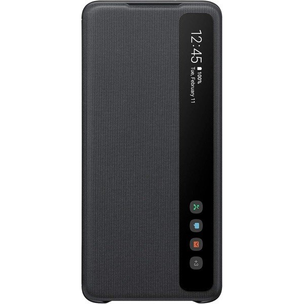 Samsung Galaxy S20+ Plus Metal Case, S-View Flip Cover - Black (US Version with Warranty), Model:EF-ZG985CBEGUS