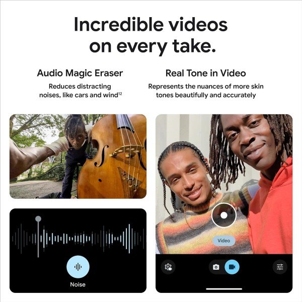 Google Pixel 8a - Unlocked Android Phone with Google AI, Advanced Pixel Camera and 24-Hour Battery - Obsidian - 256 GB - Image 3