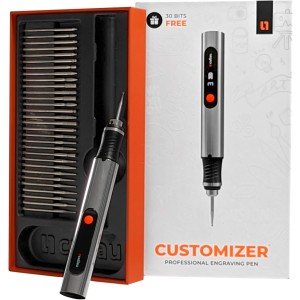 Culiau's Customizer Engraving Pen: Ultimate Cordless Portable for Artists & DIYers - Engrave 50+ Surfaces - Beginner Friendly - Rechargeable - Free 30 Bits & Mastery Guide