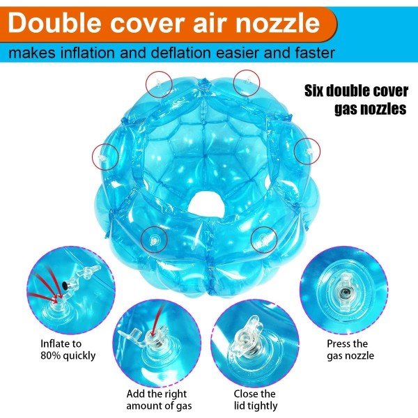 2 PC Sumo Balls for Adult, Inflatable Body Ball Sumo Balls Bopper Toys, Heavy Duty PVC Vinyl Kids Adults Physical Outdoor Active Play - Image 9