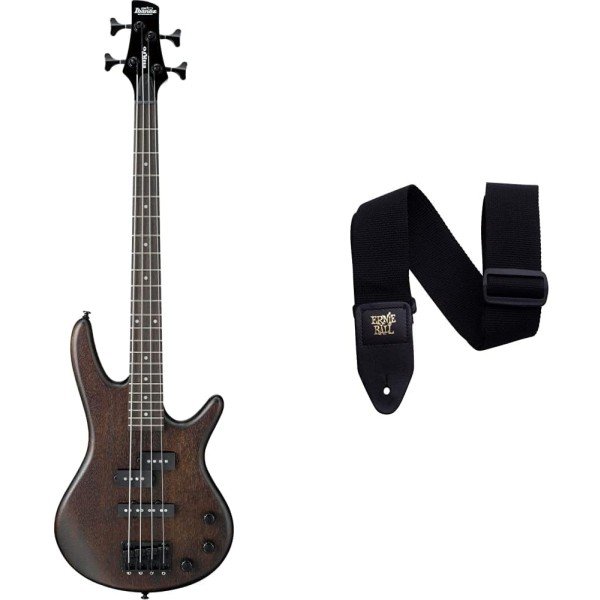 Ibanez GSRM20B WNF Walnut Flat Mikro Compact 4-String Electric Bass Guitar - Imagen 12