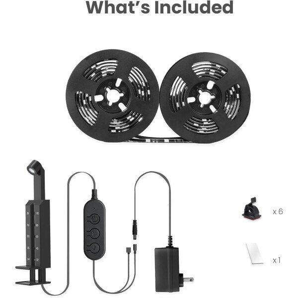Feit Electric Retroiluminación de TV inteligente con cámara de sincronización de color, cinta LED de 11.5 pies para televisores de 55 a 85 pulgadas, retroiluminación Wi-Fi que cambia de color RGB, 12 - Image 6