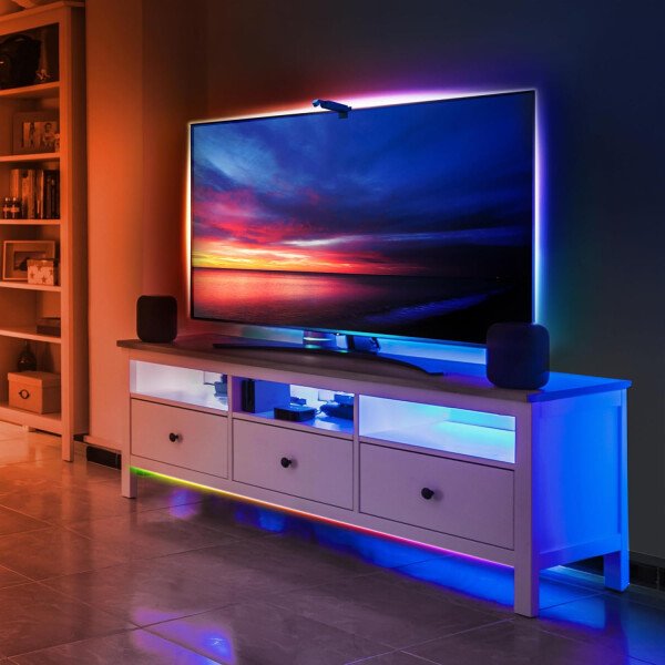 Feit Electric Retroiluminación de TV inteligente con cámara de sincronización de color, cinta LED de 11.5 pies para televisores de 55 a 85 pulgadas, retroiluminación Wi-Fi que cambia de color RGB, 12 - Image 12
