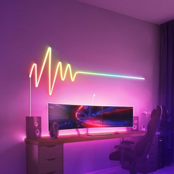Feit Electric Retroiluminación de TV inteligente con cámara de sincronización de color, cinta LED de 11.5 pies para televisores de 55 a 85 pulgadas, retroiluminación Wi-Fi que cambia de color RGB, 12 - Image 34