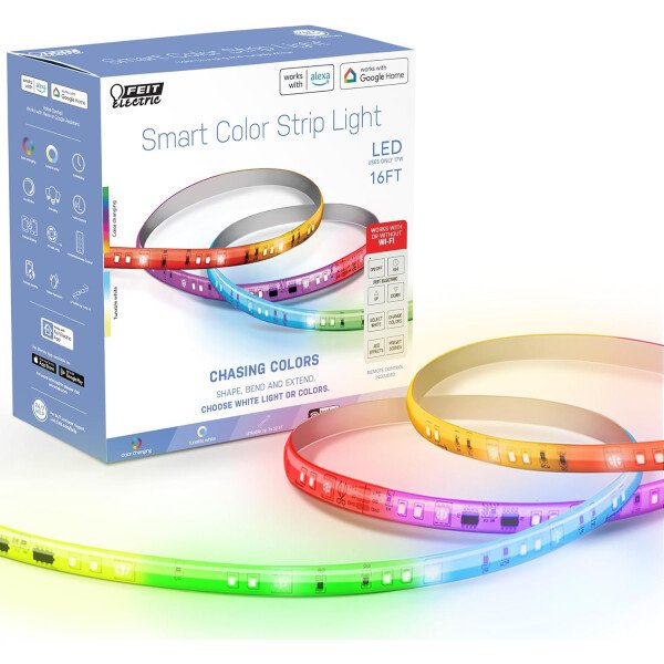 Feit Electric Retroiluminación de TV inteligente con cámara de sincronización de color, cinta LED de 11.5 pies para televisores de 55 a 85 pulgadas, retroiluminación Wi-Fi que cambia de color RGB, 12 - Image 36