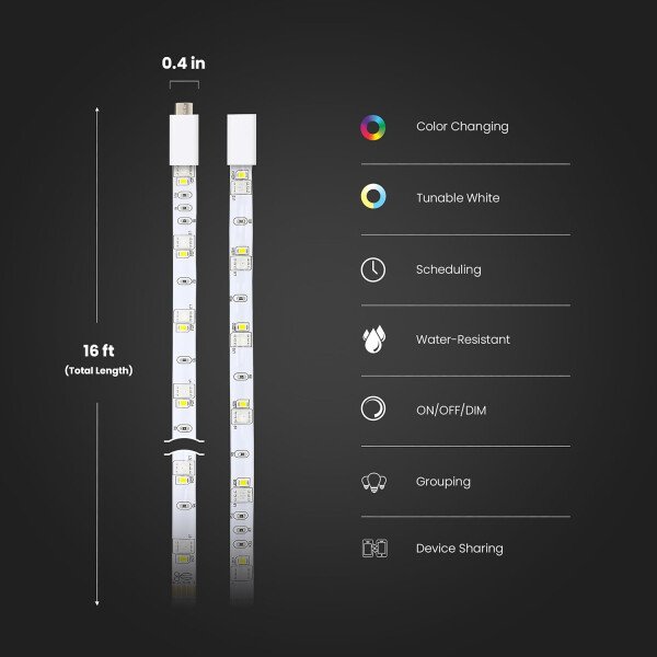 Feit Electric Retroiluminación de TV inteligente con cámara de sincronización de color, cinta LED de 11.5 pies para televisores de 55 a 85 pulgadas, retroiluminación Wi-Fi que cambia de color RGB, 12 - Image 37