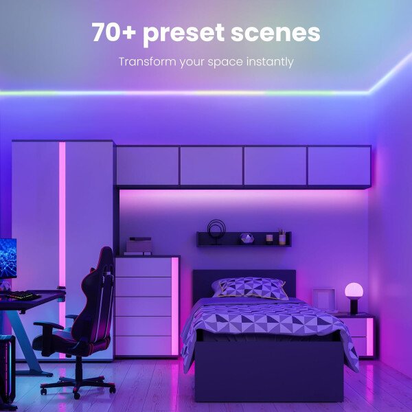 Feit Electric Retroiluminación de TV inteligente con cámara de sincronización de color, cinta LED de 11.5 pies para televisores de 55 a 85 pulgadas, retroiluminación Wi-Fi que cambia de color RGB, 12 - Image 38