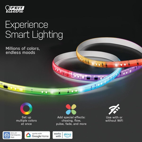 Feit Electric Retroiluminación de TV inteligente con cámara de sincronización de color, cinta LED de 11.5 pies para televisores de 55 a 85 pulgadas, retroiluminación Wi-Fi que cambia de color RGB, 12 - Image 42