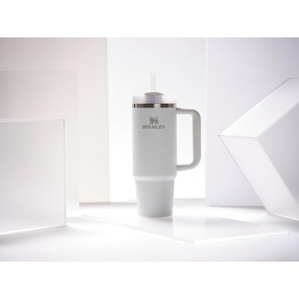 Stanley Quencher H2.0 FlowState - Vaso aislado al vacío de acero inoxidable con tapa y popote para agua, té helado o café, licuado de frutas y más, color escarcha, 30 onzas - Image 5