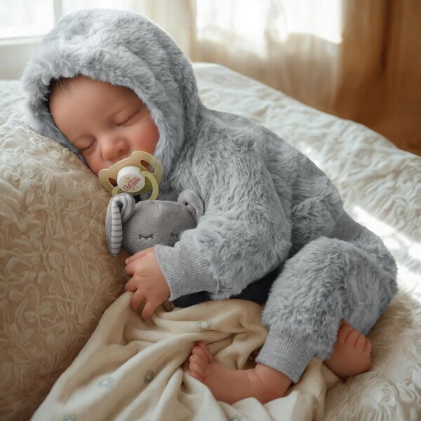 BABESIDE Muñecas realistas de bebé Reborn para niños, 17 pulgadas, con sensación de bebé real, muñecas de bebé recién nacidas, muñecas de cuerpo completo de vinilo con juguetes y caja de regalo para - Image 5