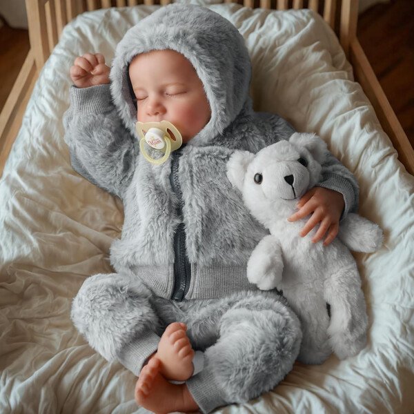 BABESIDE Muñecas realistas de bebé Reborn para niños, 17 pulgadas, con sensación de bebé real, muñecas de bebé recién nacidas, muñecas de cuerpo completo de vinilo con juguetes y caja de regalo para - Image 8