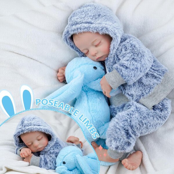 BABESIDE Muñecas realistas de bebé Reborn para niños, 17 pulgadas, con sensación de bebé real, muñecas de bebé recién nacidas, muñecas de cuerpo completo de vinilo con juguetes y caja de regalo para - Image 13