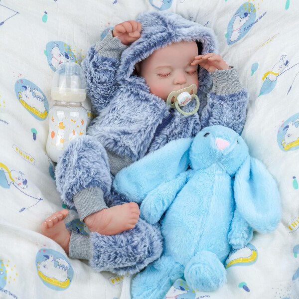 BABESIDE Muñecas realistas de bebé Reborn para niños, 17 pulgadas, con sensación de bebé real, muñecas de bebé recién nacidas, muñecas de cuerpo completo de vinilo con juguetes y caja de regalo para - Image 16