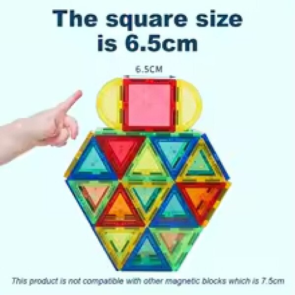 Magplayer-Juego de bloques de construcción magnéticos para niños, azulejos magnéticos, juego educativo Montessori, juguetes para chico, niño y niña, regalo - Imagen 6