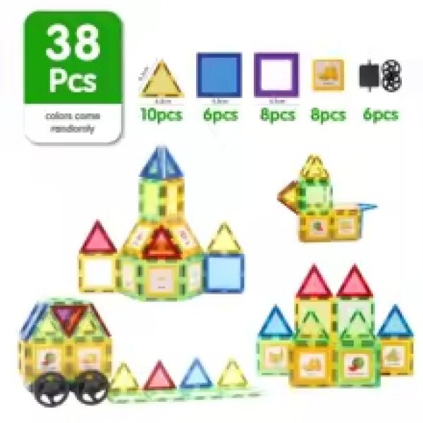 Magplayer-Juego de bloques de construcción magnéticos para niños, azulejos magnéticos, juego educativo Montessori, juguetes para chico, niño y niña, regalo - Imagen 8