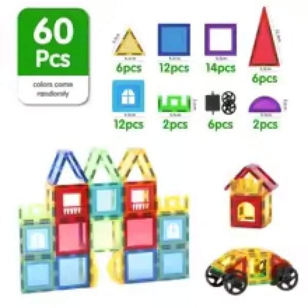 Magplayer-Juego de bloques de construcción magnéticos para niños, azulejos magnéticos, juego educativo Montessori, juguetes para chico, niño y niña, regalo - Imagen 9