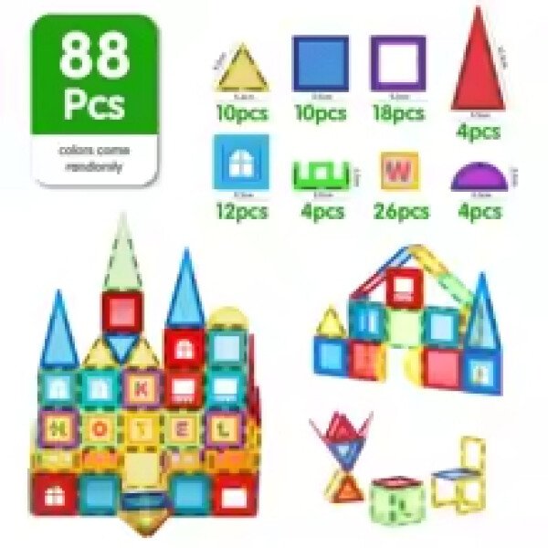 Magplayer-Juego de bloques de construcción magnéticos para niños, azulejos magnéticos, juego educativo Montessori, juguetes para chico, niño y niña, regalo - Imagen 10