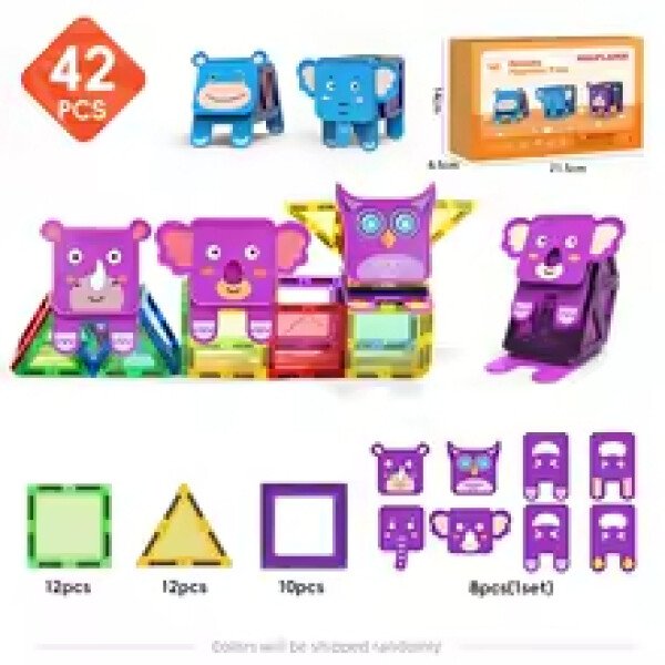 Magplayer-Juego de bloques de construcción magnéticos para niños, azulejos magnéticos, juego educativo Montessori, juguetes para chico, niño y niña, regalo - Imagen 13
