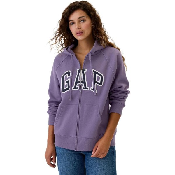GAP Women's Logo Hoodie Hooded Full Zip Sweatshirt