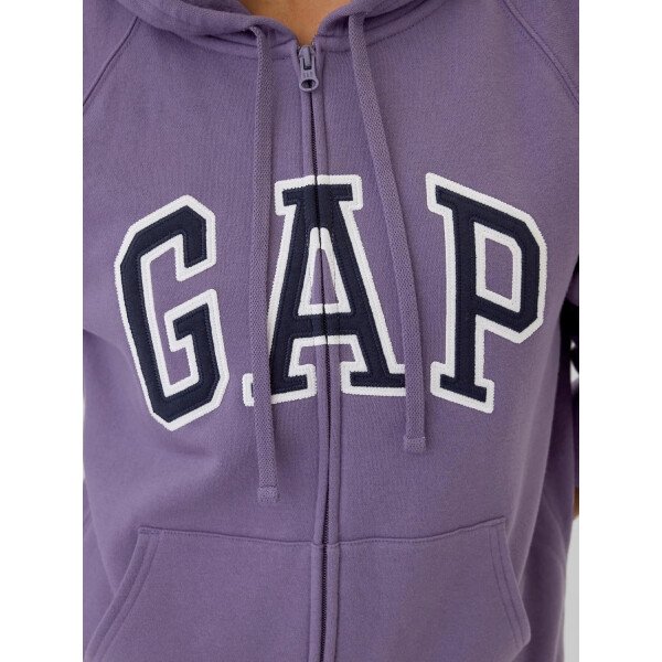 GAP Women's Logo Hoodie Hooded Full Zip Sweatshirt - Image 5