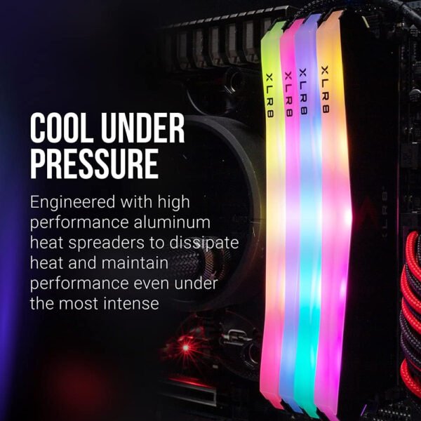 PNY XLR8 Gaming 32GB (2x16GB) DDR4 DRAM 3200MHz (PC4-25600) CL16 1.35V RGB Dual Channel Desktop Memory (DIMM) - MD32GK2D4320016XRGB - Imagen 6