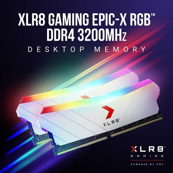 PNY XLR8 Gaming 32GB (2x16GB) DDR4 DRAM 3200MHz (PC4-25600) CL16 1.35V RGB Dual Channel Desktop Memory (DIMM) - MD32GK2D4320016XRGB - Imagen 15