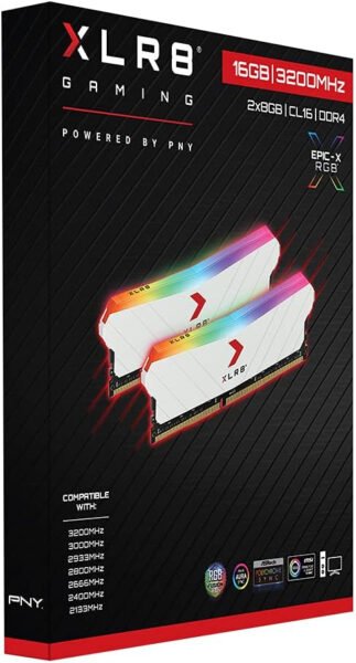 PNY XLR8 Gaming 32GB (2x16GB) DDR4 DRAM 3200MHz (PC4-25600) CL16 1.35V RGB Dual Channel Desktop Memory (DIMM) - MD32GK2D4320016XRGB - Imagen 16