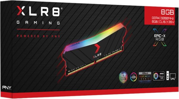 PNY XLR8 Gaming 32GB (2x16GB) DDR4 DRAM 3200MHz (PC4-25600) CL16 1.35V RGB Dual Channel Desktop Memory (DIMM) - MD32GK2D4320016XRGB - Imagen 24