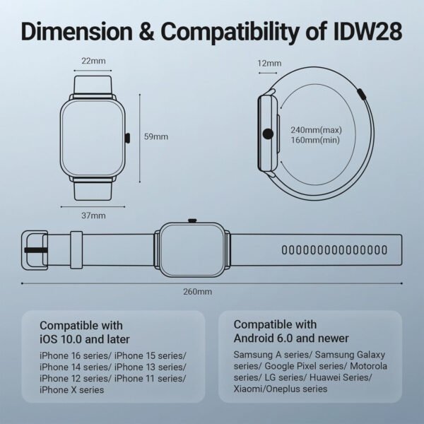 Fitpolo Reloj inteligente para hombres y mujeres, monitor de fitness con pantalla táctil de 1.85 pulgadas, hacer/responder llamadas, monitor SpO2 de frecuencia cardíaca, impermeable IP68, reloj - Imagen 9