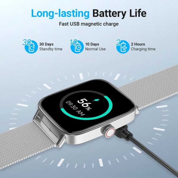 Fitpolo Reloj inteligente para hombres y mujeres, monitor de fitness con pantalla táctil de 1.85 pulgadas, hacer/responder llamadas, monitor SpO2 de frecuencia cardíaca, impermeable IP68, reloj - Imagen 26
