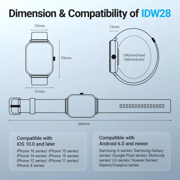 Fitpolo Reloj inteligente para hombres y mujeres, monitor de fitness con pantalla táctil de 1.85 pulgadas, hacer/responder llamadas, monitor SpO2 de frecuencia cardíaca, impermeable IP68, reloj - Imagen 27