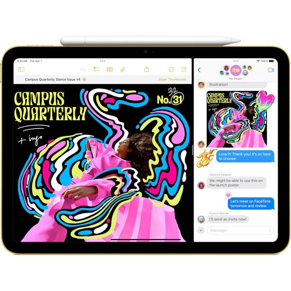 Apple iPad de 11 pulgadas: chip A16, modelo de 11 pulgadas, pantalla de retina líquida, 128 GB, Wi-Fi 6, cámara frontal de 12 MP/trasera de 12 MP, Touch ID, duración de la batería durante todo el día - Imagen 3