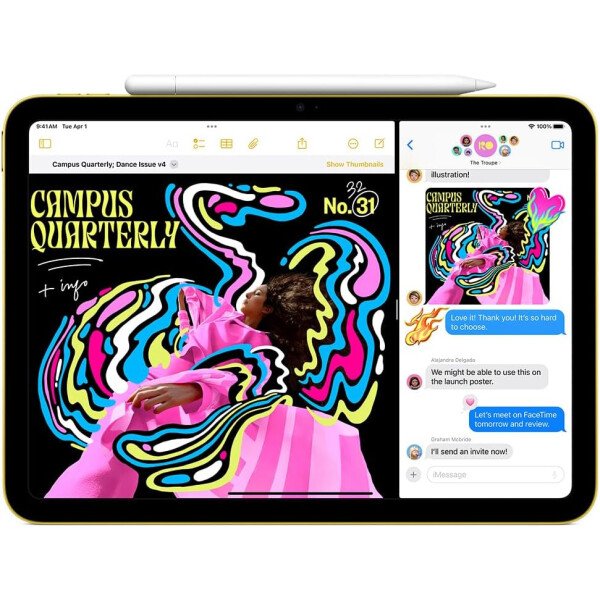 Apple iPad de 11 pulgadas: chip A16, modelo de 11 pulgadas, pantalla de retina líquida, 128 GB, Wi-Fi 6, cámara frontal de 12 MP/trasera de 12 MP, Touch ID, duración de la batería durante todo el día - Imagen 4