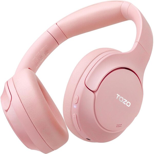 TOZO HT2 Auriculares híbridos con cancelación activa de ruido, auriculares inalámbricos Bluetooth sobre la oreja, tiempo de reproducción de 60 horas, ecualizador personalizado de audio de alta - Imagen 10