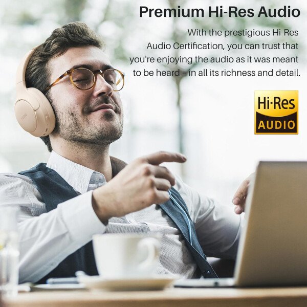 TOZO HT2 Auriculares híbridos con cancelación activa de ruido, auriculares inalámbricos Bluetooth sobre la oreja, tiempo de reproducción de 60 horas, ecualizador personalizado de audio de alta - Imagen 20