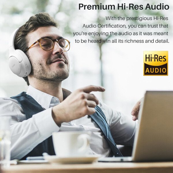 TOZO HT2 Auriculares híbridos con cancelación activa de ruido, auriculares inalámbricos Bluetooth sobre la oreja, tiempo de reproducción de 60 horas, ecualizador personalizado de audio de alta - Imagen 27