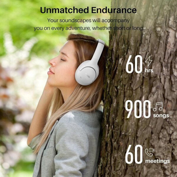 TOZO HT2 Auriculares híbridos con cancelación activa de ruido, auriculares inalámbricos Bluetooth sobre la oreja, tiempo de reproducción de 60 horas, ecualizador personalizado de audio de alta - Imagen 30