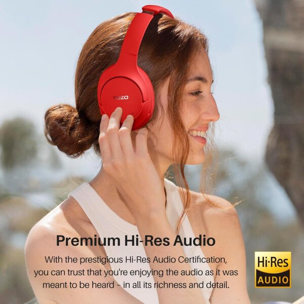 TOZO HT2 Auriculares híbridos con cancelación activa de ruido, auriculares inalámbricos Bluetooth sobre la oreja, tiempo de reproducción de 60 horas, ecualizador personalizado de audio de alta - Imagen 36