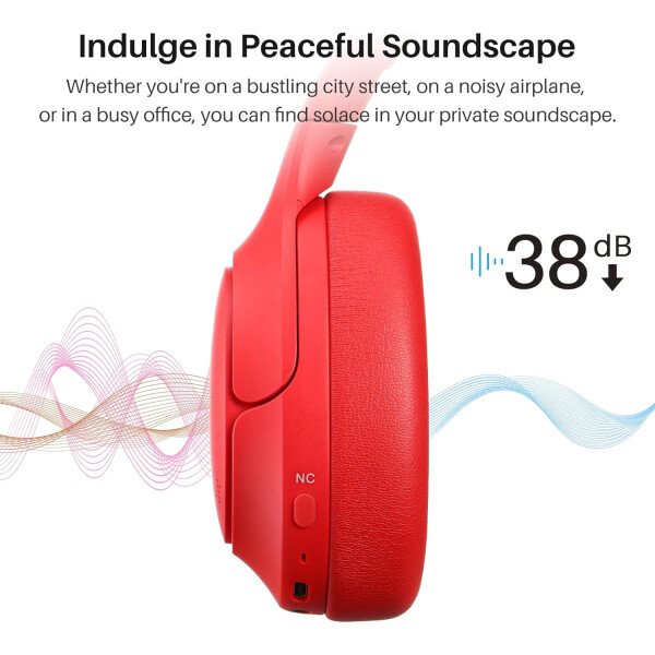 TOZO HT2 Auriculares híbridos con cancelación activa de ruido, auriculares inalámbricos Bluetooth sobre la oreja, tiempo de reproducción de 60 horas, ecualizador personalizado de audio de alta - Imagen 37
