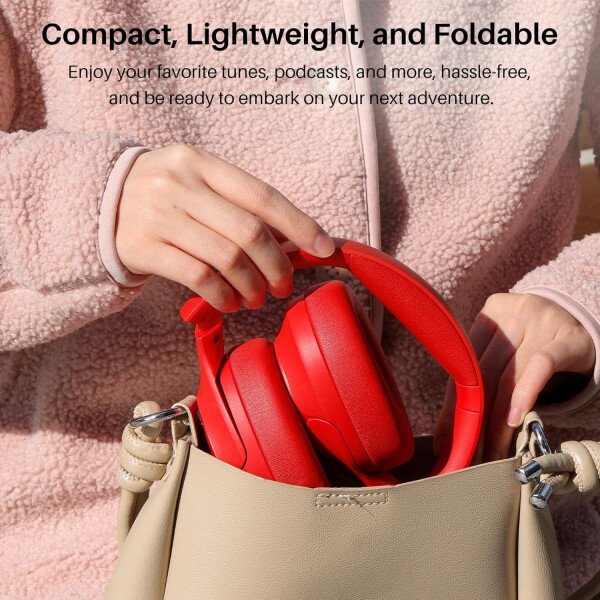 TOZO HT2 Auriculares híbridos con cancelación activa de ruido, auriculares inalámbricos Bluetooth sobre la oreja, tiempo de reproducción de 60 horas, ecualizador personalizado de audio de alta - Imagen 43
