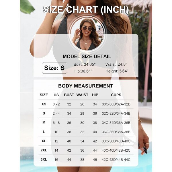 BMJL Conjunto de bikini de cintura alta para mujer, falda de natación retro, con control de abdomen, trajes de baño de malla pareo 2025 - Image 6