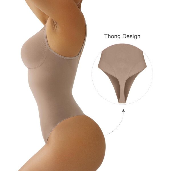 SHAPERX - Body tipo faja moldeadora para mujer, con control de abdomen, sin costuras, para moldear la cintura, compresión del cuerpo - Imagen 59