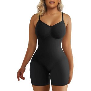 SHAPERX - Body tipo faja moldeadora para mujer, con control de abdomen, sin costuras, para moldear la cintura, compresión del cuerpo