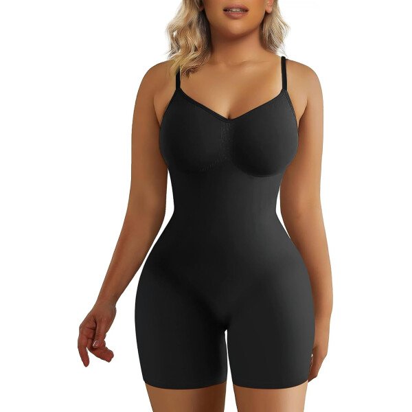 SHAPERX - Body tipo faja moldeadora para mujer, con control de abdomen, sin costuras, para moldear la cintura, compresión del cuerpo