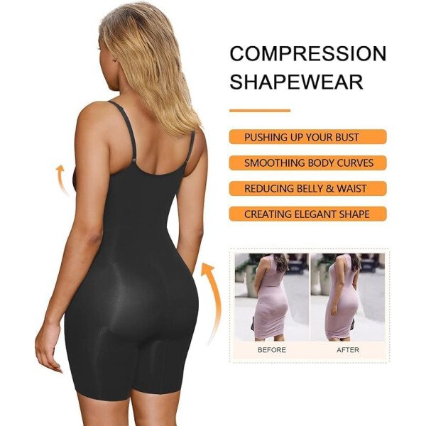 SHAPERX - Body tipo faja moldeadora para mujer, con control de abdomen, sin costuras, para moldear la cintura, compresión del cuerpo - Image 6
