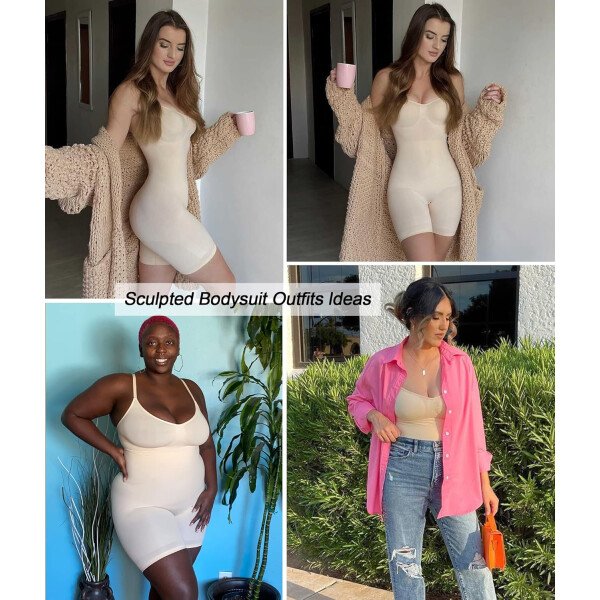 SHAPERX - Body tipo faja moldeadora para mujer, con control de abdomen, sin costuras, para moldear la cintura, compresión del cuerpo - Image 20