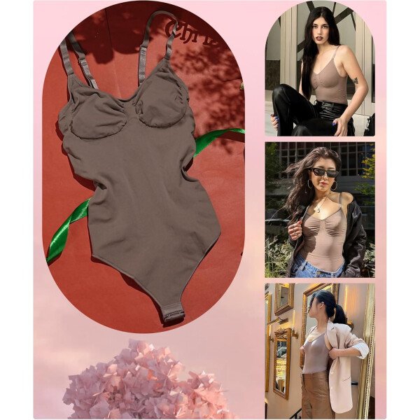 SHAPERX - Body tipo faja moldeadora para mujer, con control de abdomen, sin costuras, para moldear la cintura, compresión del cuerpo - Image 33