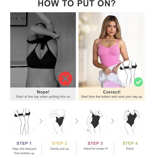 SHAPERX - Body tipo faja moldeadora para mujer, con control de abdomen, sin costuras, para moldear la cintura, compresión del cuerpo - Image 40